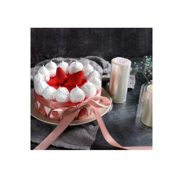 Şeffaf Desensiz Pasta Yan Dekor Film Jelatin Krema Tutucu 9 cm-25 Cm