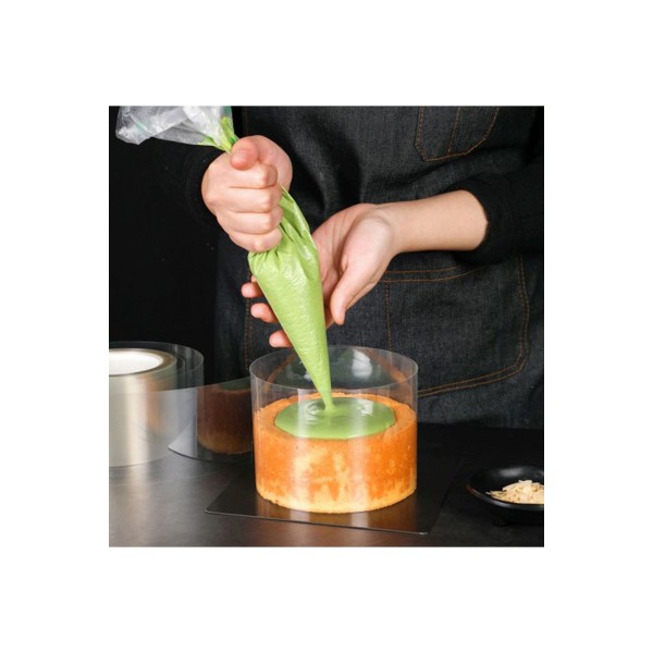 Şeffaf Desensiz Pasta Yan Dekor Film Jelatin Krema Tutucu 9 cm-25 Cm