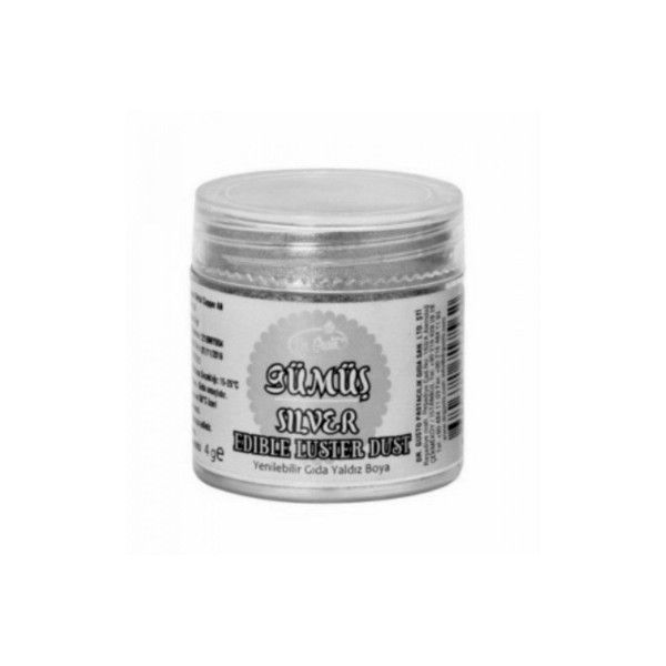 Yenilebilir Gümüş Metalik Toz Sim Boya 4 Gr