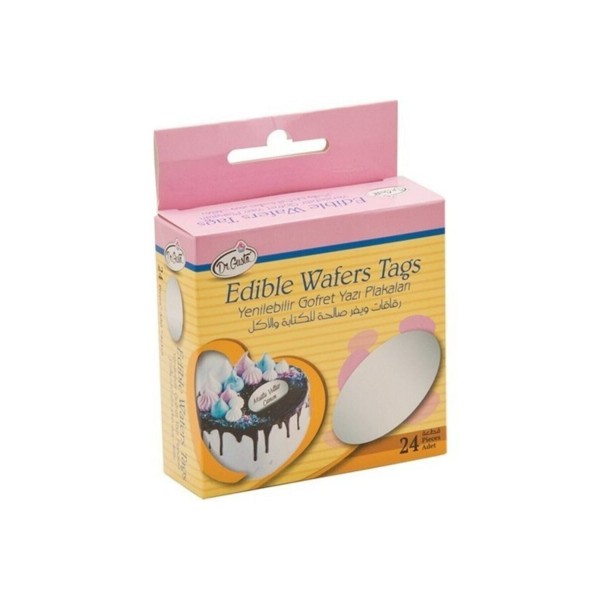 Dr Gusto Oval Yenilebilir Gofret Kağıdı Yazı Plakası 24'lü