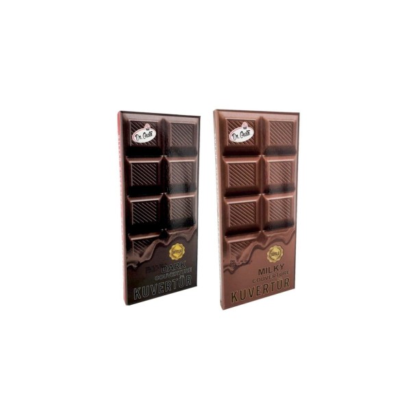 Kuvertür / Eritme Çikolata 2'li Bitter Ve Sütlü 200 Gr