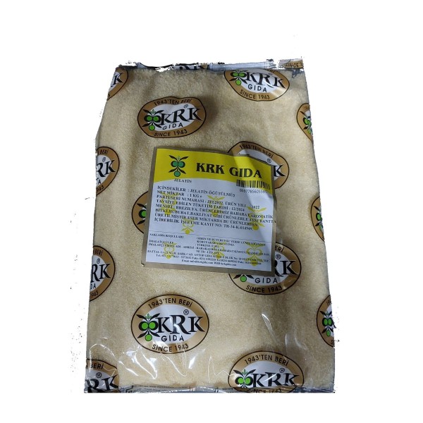 Jelatin Öğütülmüş 1kg Sığır Jelatini