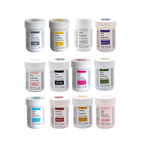 Dr Gusto 12 Li Set Jel Gıda Boyası 30 Gr