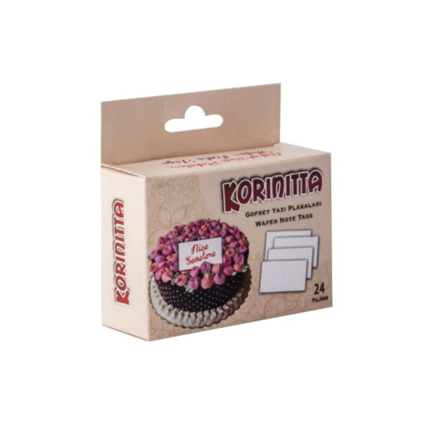 Gofret Yazı Plakası Dikdörtgen 24'lü