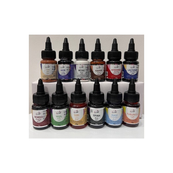 Gusto 25g Su Bazlı Likit Gıda Boyası 12li Set