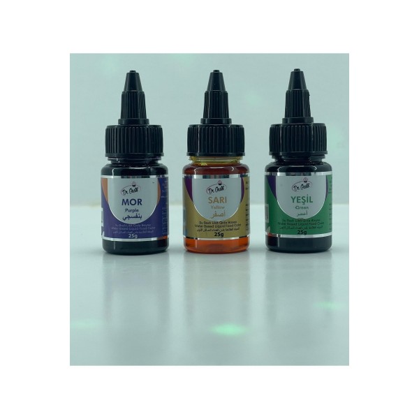 25g 3 Adet Likit Gıda Boyası