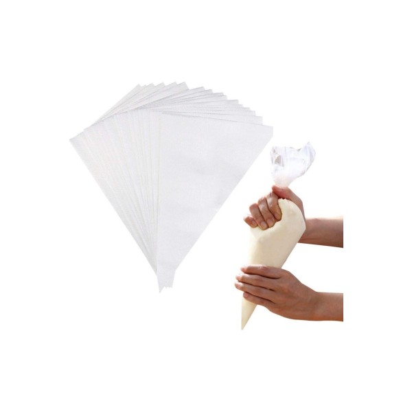 Krema Torbası 20 Adet Small Naylon Pasta Süsleme Poşeti Krem Şanti Sıkma Torbası
