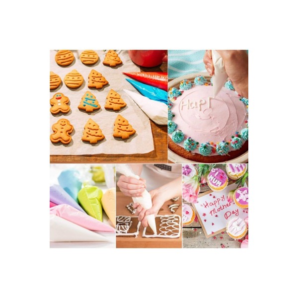 Krema Torbası 5 Adet Small Naylon Pasta Süsleme Poşeti Krem Şanti Sıkma Torbası