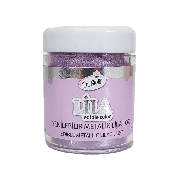 Dr Gusto Lila Yenilebilir Metalik Toz Yaldız Boya 10 gr