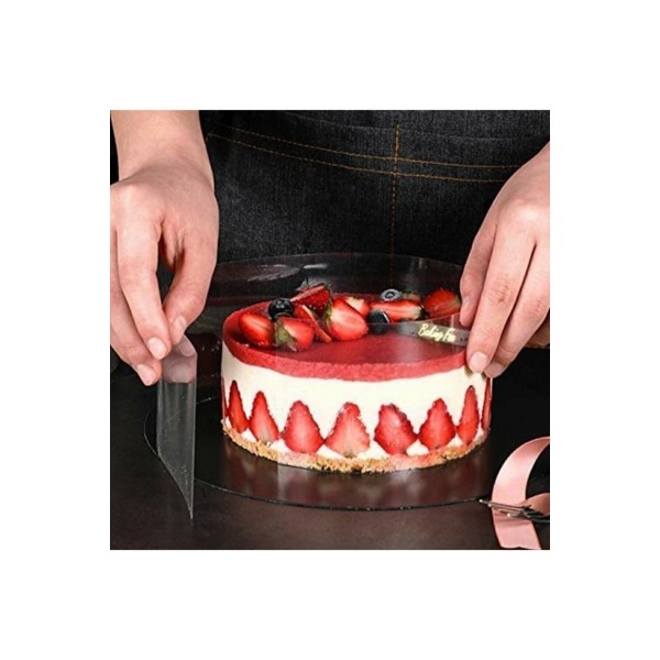 Şeffaf Desensiz Pasta Yan Dekor Film Jelatin-krema Tutucu (9cm-25mt)