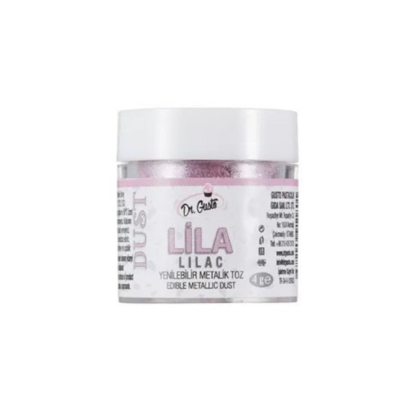 Dr Gusto Yenilebilir Metalik Toz Boya Lila 4 gr
