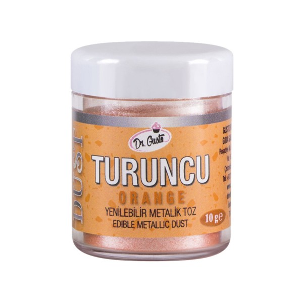 Dr.gusto Yenilebilir Metalik Toz Boya 10gr - Turuncu