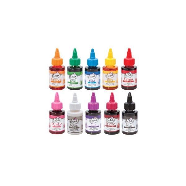 60 Gr 10 Lu Su Bazlı Likit Sıvı Gıda Boyası 10 Adet