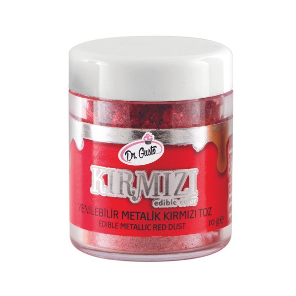 Dr Gusto Kırmızı Yenilebilir Metalik Toz Yaldız Boya 10 gr