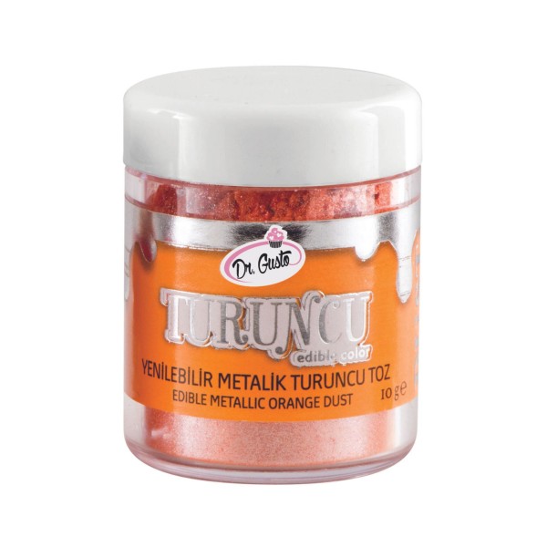 Dr Gusto Turuncu Yenilebilir Metalik Toz Yaldız Boya 10 gr