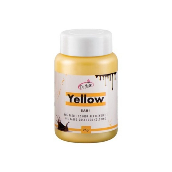 Pastry Planet Dr Gusto Yağ Bazlı Toz Boya Sarı 25 Gr