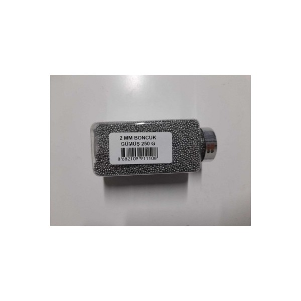 Gusto Yenilebilir Dekoratif Draje 2 Mm Gümüş Boncuk 250 Gr