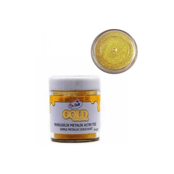 Yenilebilir Parlak Altın Metalik Toz Boya 10 gr