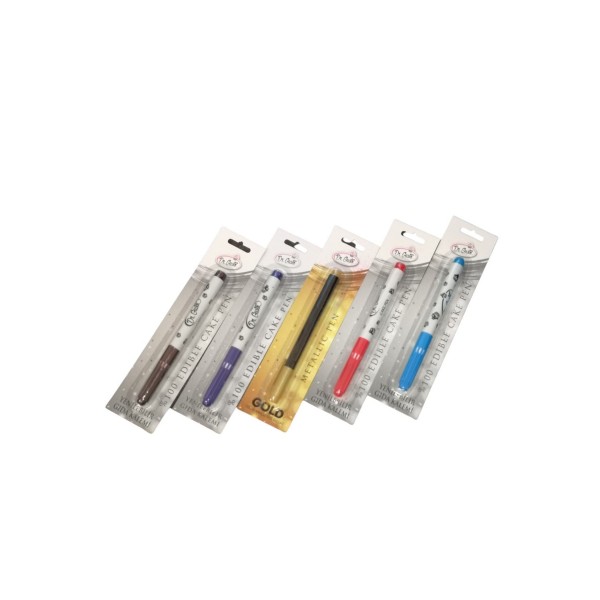 Gıda Kalemi Set 5 Altın Kırmızı Mor Mavi Kahve