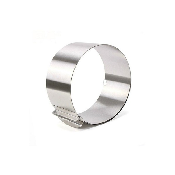 Yuvarlak Ayarlanabilir Pasta Kek Pandispanya Kalıbı Ayarlı Çember 10x30cm