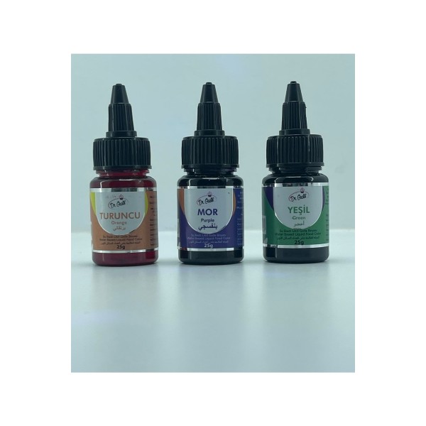 Cakeinworld 25g 3 Adet Likit Gıda Boyası