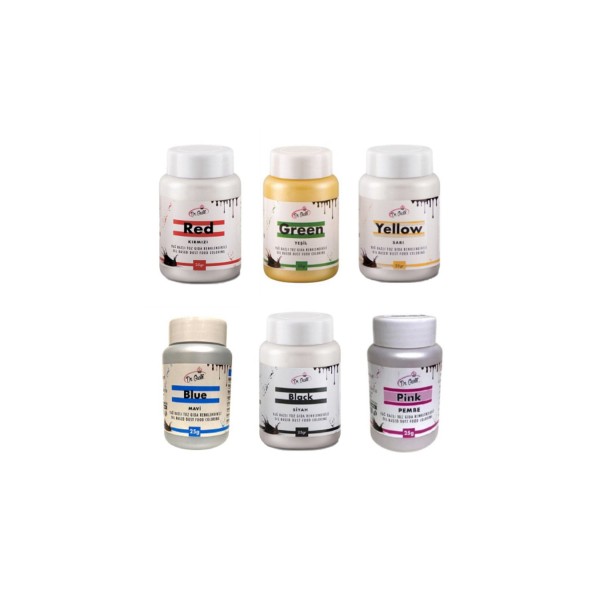 Yağ Bazlı Toz Gıda Boyası Seti 25 Gr * 6 Renk