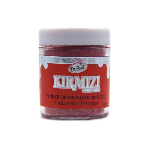 Dr Gusto Kırmızı Yenilebilir Metalik Toz Gıda Boyası 10 gr