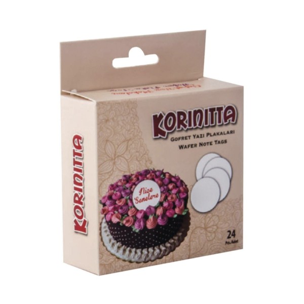 Gofret Yazı Plakası Yuvarlak 24'lü