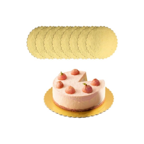 Pasta Sunum Altlığı 20 Adet Gold Pasta Kağıdı 20 cm Kağıt Pasta Altlıkları